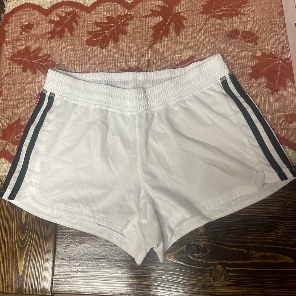 Adidas W XS white athletic shorts